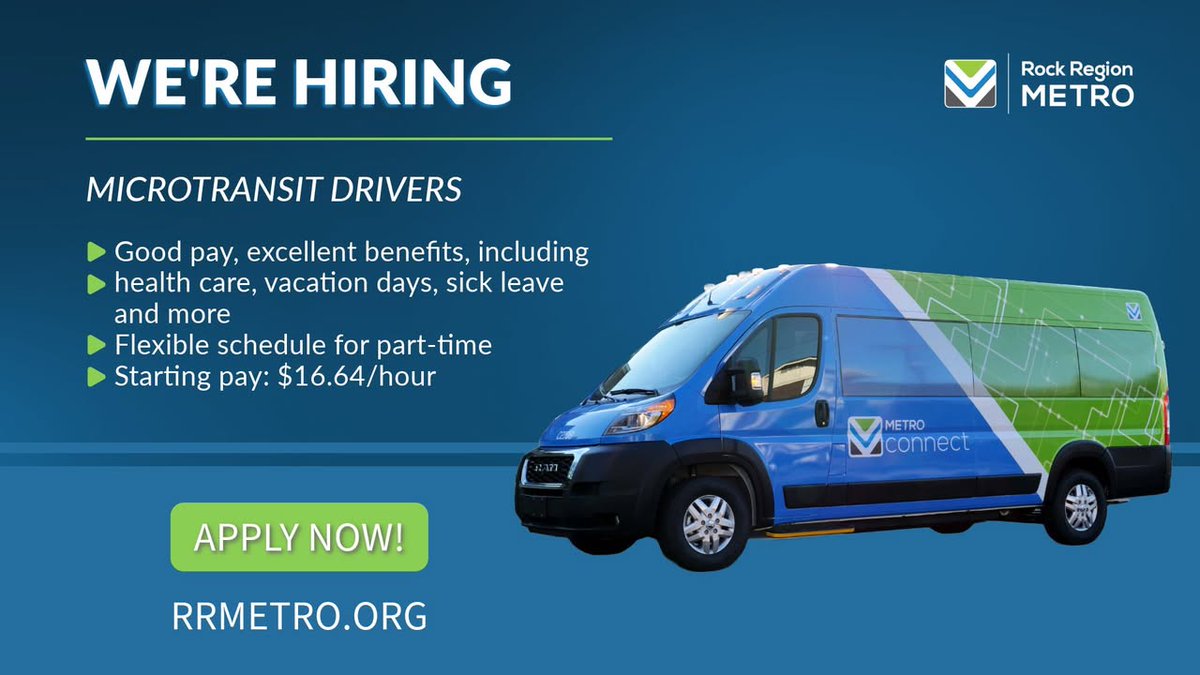 We're hiring microtransit drivers! Apply today: rrmetro.org/about/learn-mo…
