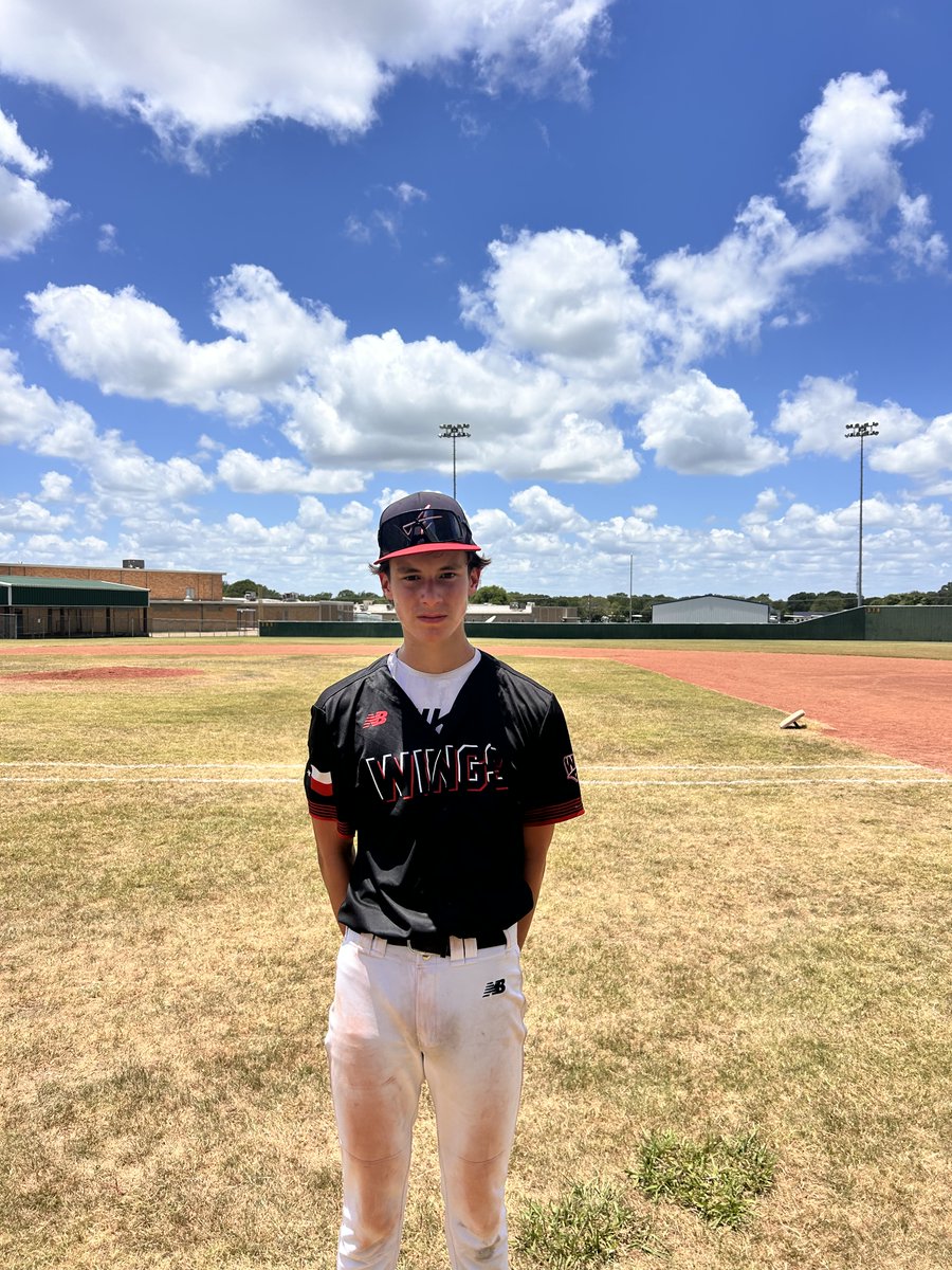 F: @RecruitingWings Texas 15U 12, Marucci West Texas Kennard 15U 2
PoG: Hudson Crawford 5 IP, 2H, 2R, 7K / 3-4, RBI, 3R