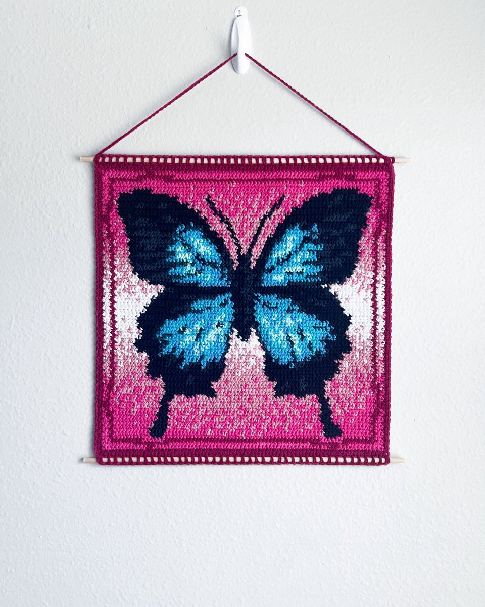 Moth x butterfly crochet tapestries 🦋
