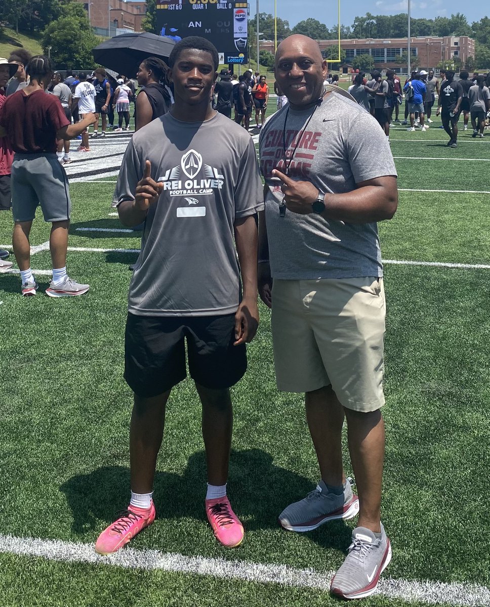 jethroommam's tweet photo. I had a great time learning and competing today at @NCCU_Football with @fbcoachbankins and @CoachTOliver !

@rrackley9 @RamsFootballNC @taylorbooze43 https://t.co/2tp2SL8tGH
