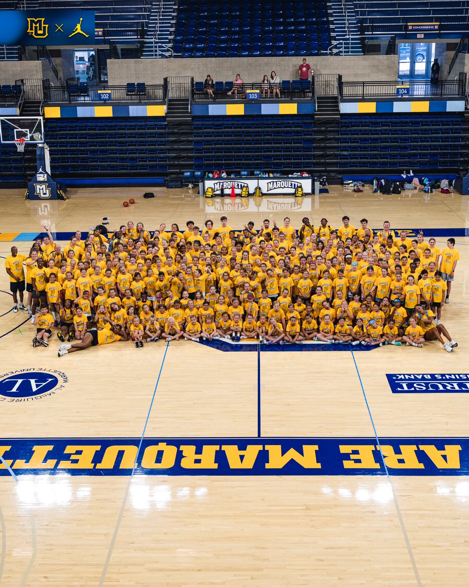 Marquette WBB (@marquettewbb) on Twitter photo Always a good time with our biggest fans🤩 Thank you to all our of awesome campers for spending the week with us on campus and we can’t wait to see some of you all back in July💙
#WeAreMarquette | #playwithHEART Always a good time with our biggest fans🤩 Thank you to all our of awesome campers for spending the week with us on campus and we can’t wait to see some of you all back in July💙
#WeAreMarquette | #playwithHEART