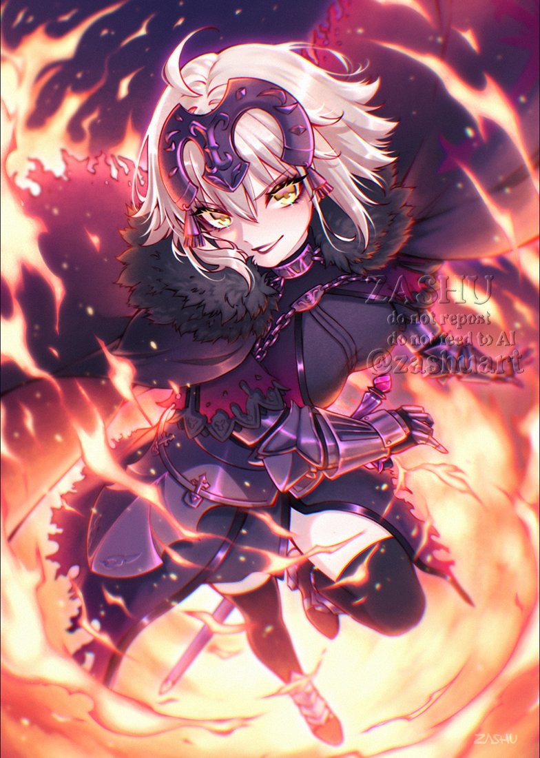 zashuart's tweet photo. My hatred, my resentment... Shall I make you see how it feels?🔥

#jalter #FGO  #ジャンヌ・オルタ https://t.co/BcJOLxlYYy