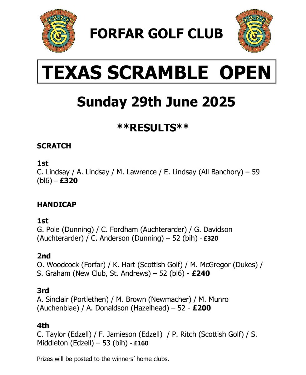 Forfar Golf Club tweet media