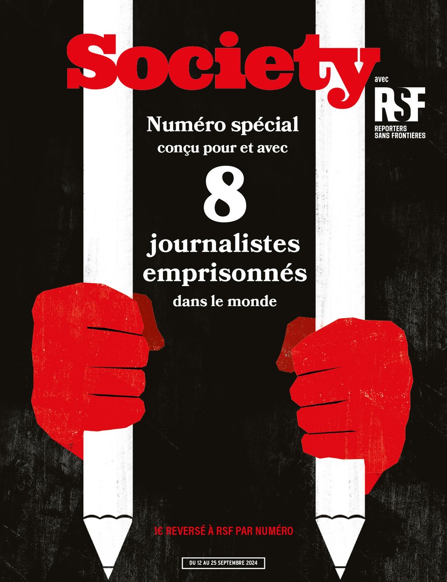 #freegleizes
<a href="/SocietyOfficiel/">Society et Society+</a> avait sorti un numéro en partenariat avec <a href="/RSF_inter/">RSF</a> en septembre dernier, prévu de longue date et dédié à feu Chistophe Deloire. Notre collègue Christophe Gleizes était alors assigné à résidence en Algérie depuis 4 mois. Mobilisons nous pour lui!