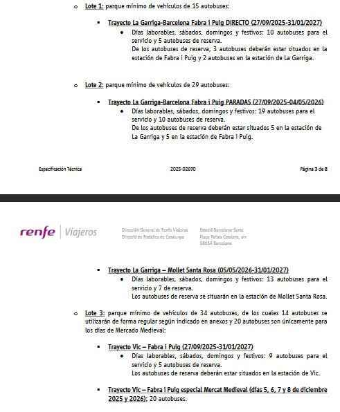 defensemR3's tweet photo. ⚠️ Hem vist que @Renfe ha desistit de la licitació dels serveis alternatius del #TallR3 anunciats l'11 de juny (75M€) i n'ha licitat uns altres per 50M€ amb MENYS serveis: CAP bus des de Centelles, només des de Vic (directe a BCN) i La Garriga (directe i amb parades). https://t.co/10V1AelI90