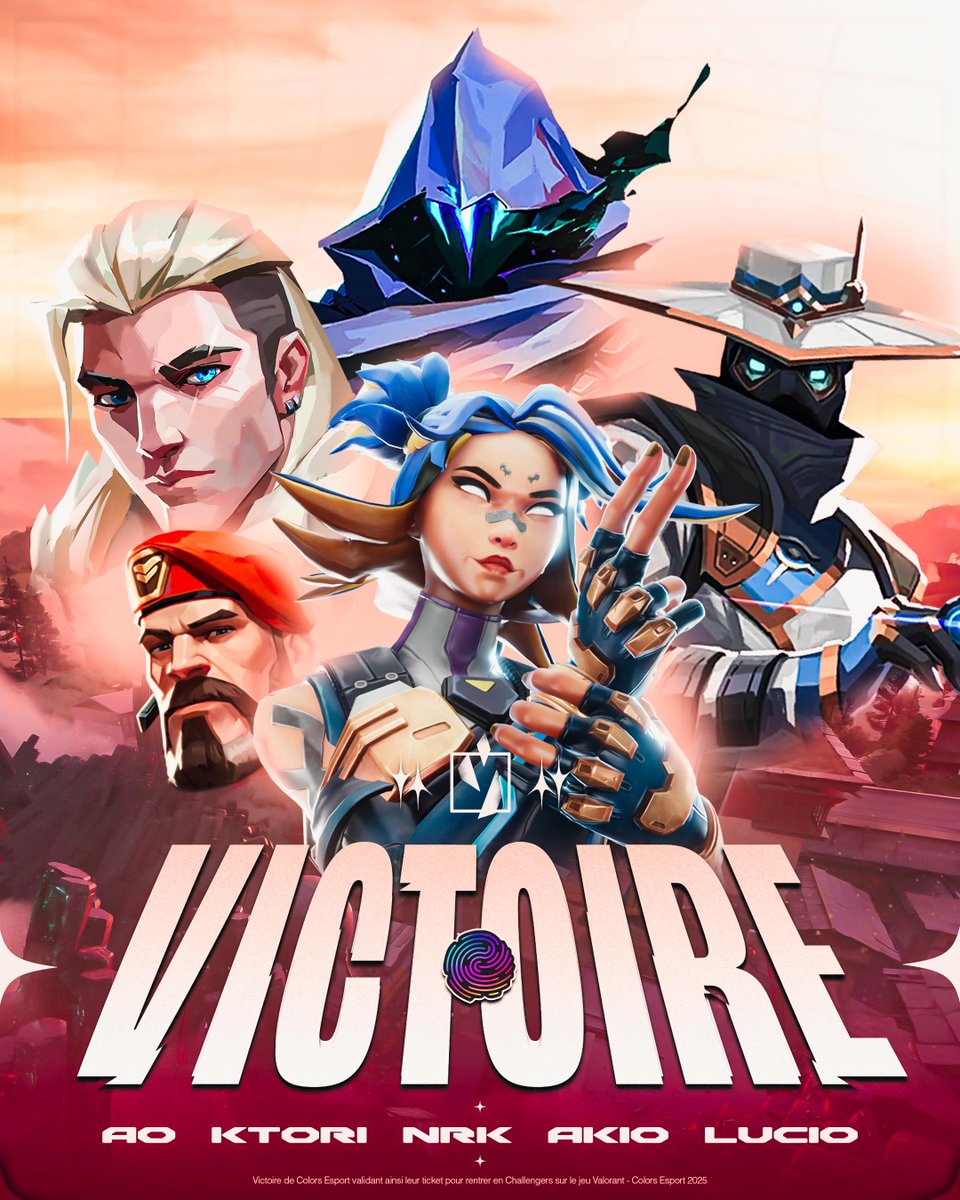 NOUS Y SOMMES ! 🎊

ON ARRIVE EN CHALLENGERS LEAGUE 🇫🇷
 
<a href="/dinoakio/">Akio</a> 
<a href="/aoovlr/">ao7</a> 
<a href="/NRKval/">NRK</a> 
<a href="/lucioovlr/">lucio</a> 
<a href="/ktorivlr/">ktori</a> 

Prêts à marquer de notre empreinte la ligue ! 🏆

#LetYourMark 🖌️