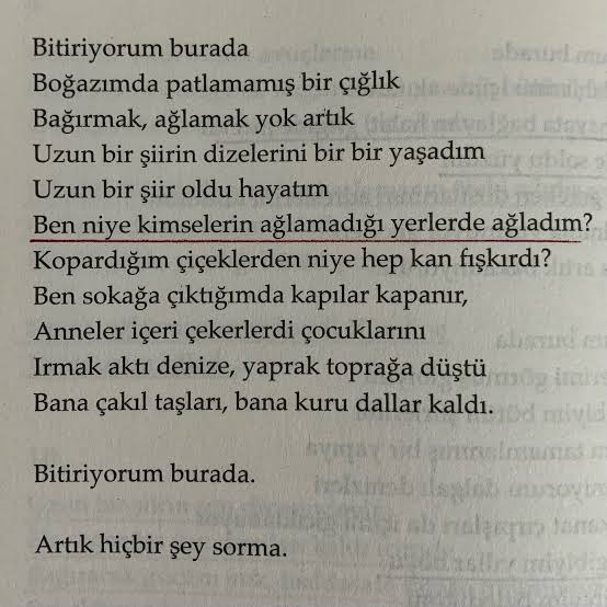 siirkahvesi1's tweet photo. Ben niye kimselerin ağlamadığı yerlerde ağladım?

Ahmet Erhan https://t.co/gAB186ifRM