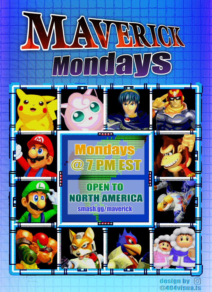 MeleeMaverick's tweet image. A tournament for EVERYONE - join Maverick Mondays, our free weekly online Melee bracket!
- Streamed live
- Tournament clips posted periodically - let's see some hype moments!
- Top 8 graphic posted on this account the next day
- B0XX firmware legal
- Counts for @basedmeleerank