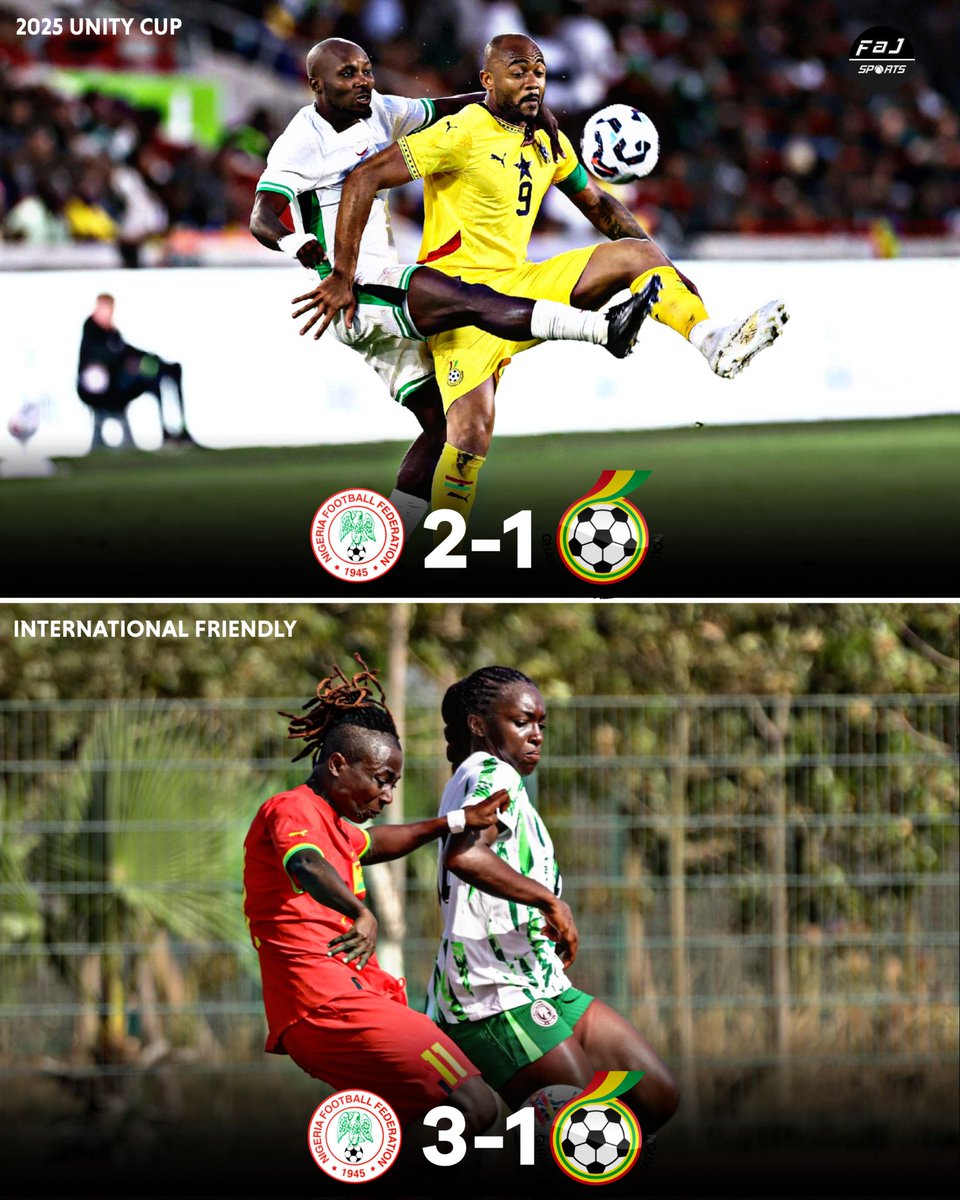 FajSports's tweet photo. #JollofDerby in the last 30 days. It’s no contest, Nigeria dominates. https://t.co/YgVUnOToq5