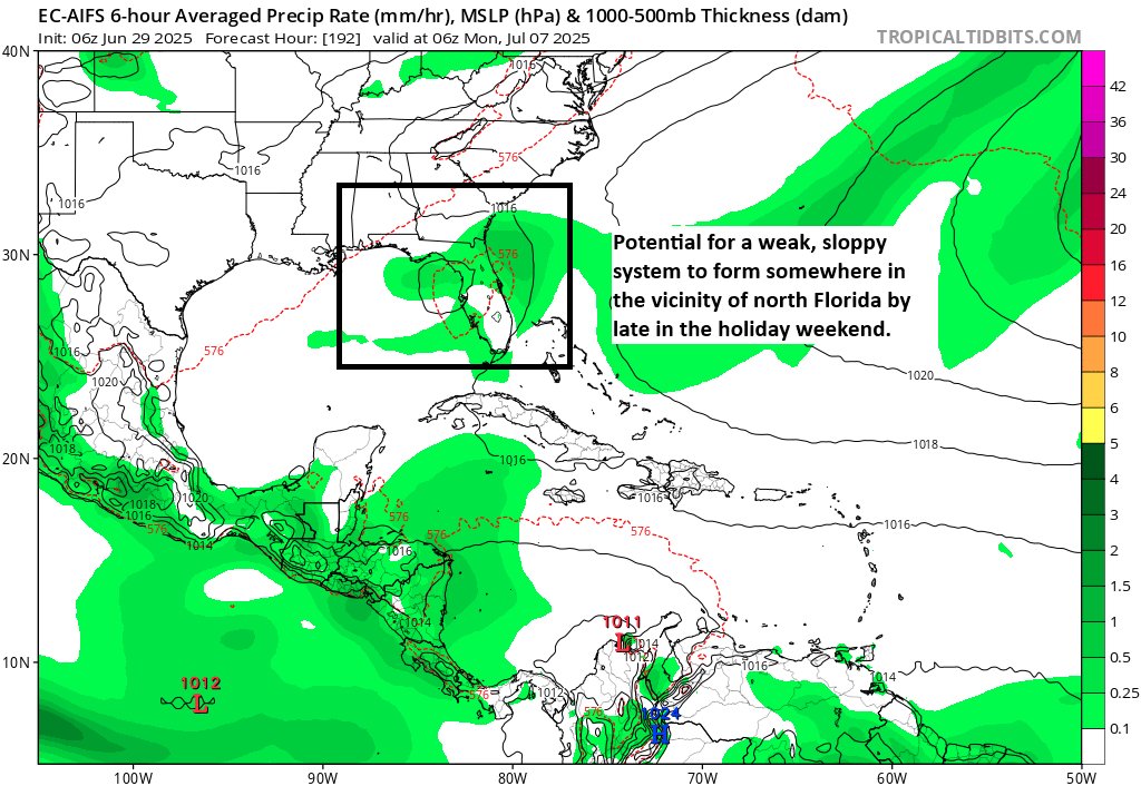 It's a busy Sunday: TS Barry is...well, it's a thing. The NE Gulf area has been formally identified as an area to watch. TS Flossie in the Pacific will bring heavy rain to MX. And we have important new perspective on the loss of critical satellite data: theeyewall.com/tropical-storm…