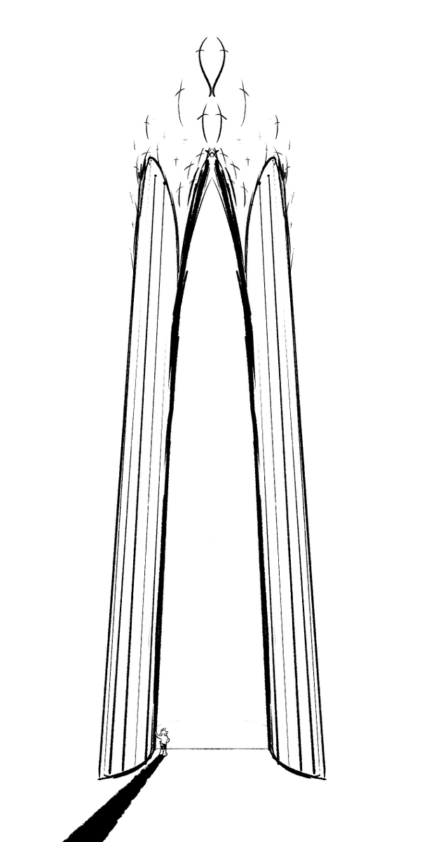 ilo_doodles's tweet image. tall narrow gate
