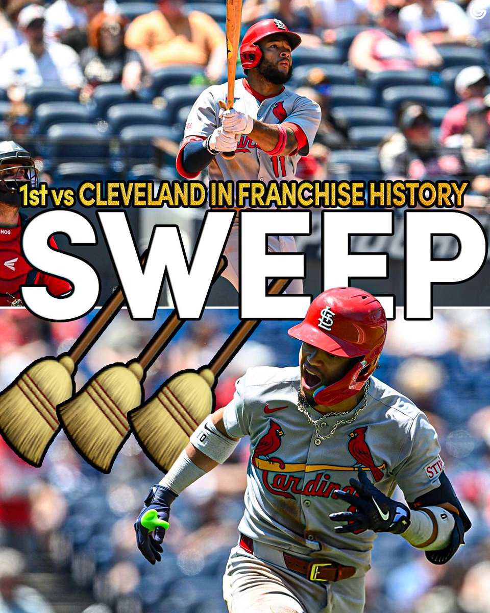 The St. Louis Cardinals have swept Cleveland for the 1st time in Franchise History