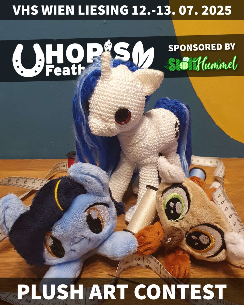Hop's Featherfest (@hopsfeatherfest) on Twitter photo Sign up, create plush art, win prizes!
You can register your plushie until the con!
Special thanks to our partner <a href="/stoffhummel/">Stoffhummel.de</a> for sponsoring this contest!
hopsfeatherfest.at/2025/en/applic… Sign up, create plush art, win prizes!
You can register your plushie until the con!
Special thanks to our partner <a href="/stoffhummel/">Stoffhummel.de</a> for sponsoring this contest!
hopsfeatherfest.at/2025/en/applic…