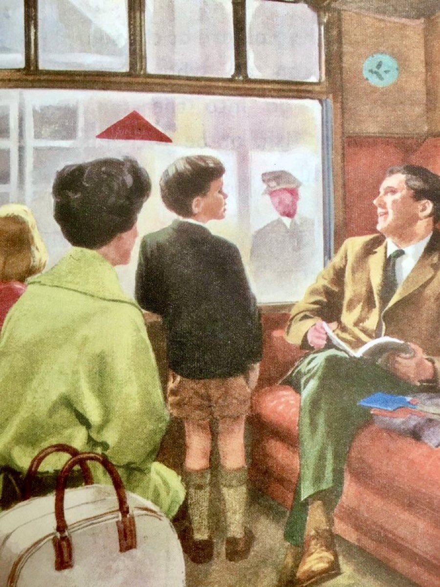 When trains had compartments 

Artist: Harry Wingfield 
(1964)