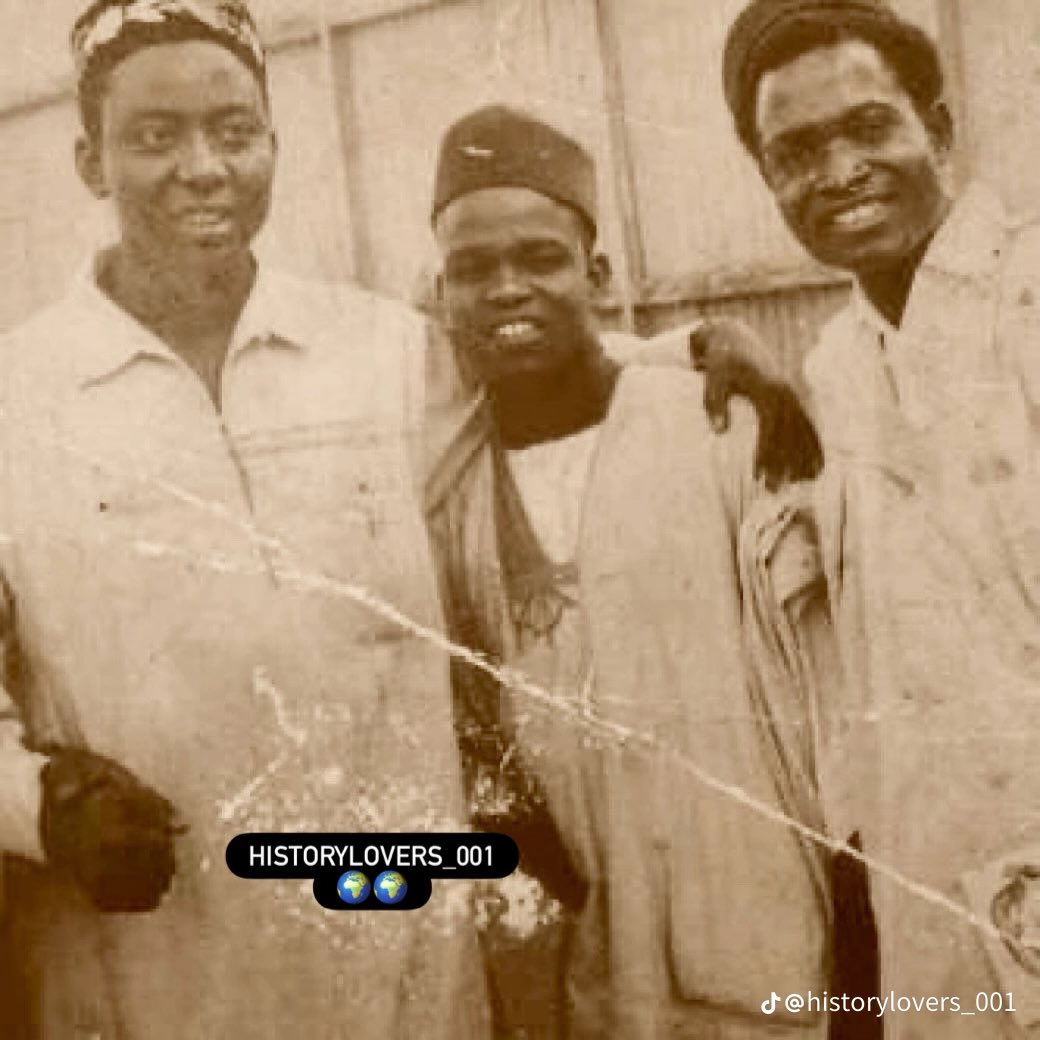 AllthingsArewa's tweet image. This 1960s photo features (from left to right) the late Emir of Kano, Alhaji Ado Bayero; the late Galadiman Kano, Tijjani Hashim; and renowned businessman, Alhaji Aminu Dantata — all captured in their youthful days.