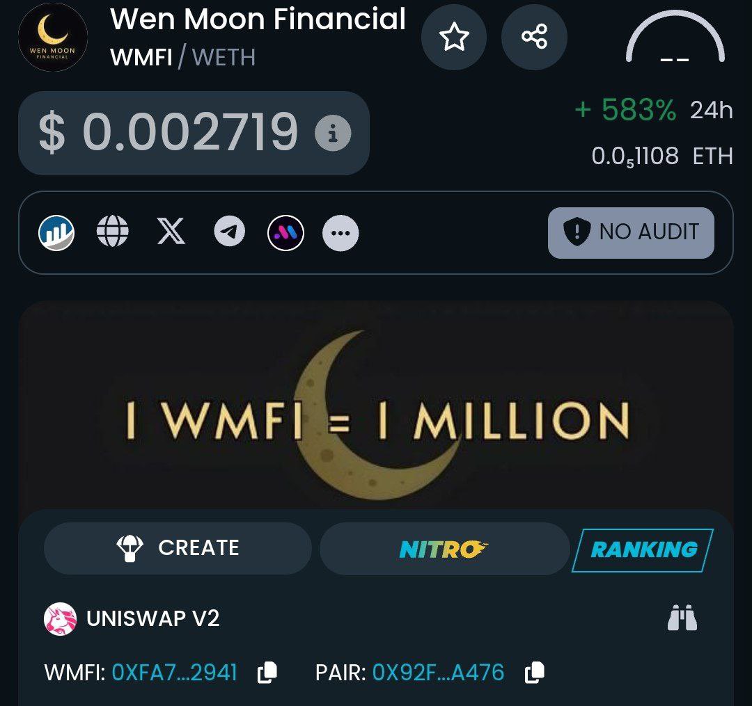 WenMoon_Erc20's tweet photo. Dextools Updated ✔️ 

https://t.co/a8SXQnI6OW https://t.co/9RTKocuRWy