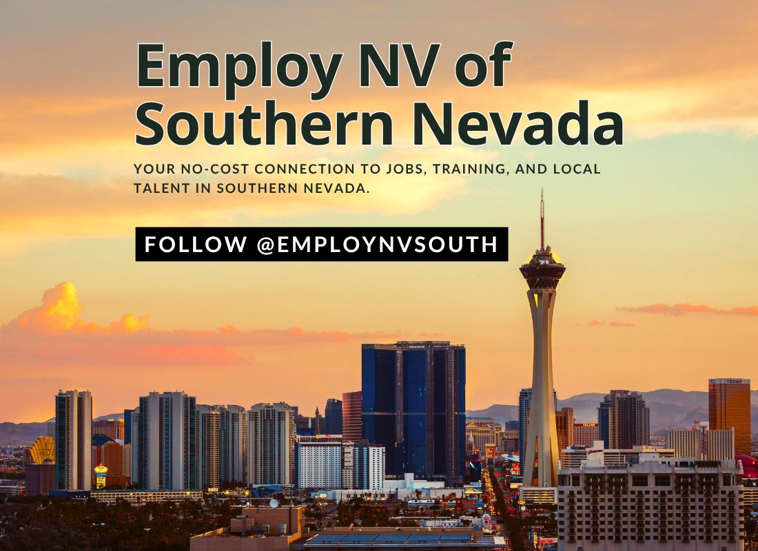 DETR Nevada (@detrnevada) on Twitter photo Looking for your next job or next hire? Follow <a href="/EmployNVSouth/">EmployNV of Southern Nevada</a>.
EmployNV South connects Southern Nevadans and businesses to no-cost career help, training, job openings, hiring events, and local talent.
Stay updated on opportunities in your community.
#EmployNV #SouthernNevadaJobs Looking for your next job or next hire? Follow <a href="/EmployNVSouth/">EmployNV of Southern Nevada</a>.
EmployNV South connects Southern Nevadans and businesses to no-cost career help, training, job openings, hiring events, and local talent.
Stay updated on opportunities in your community.
#EmployNV #SouthernNevadaJobs