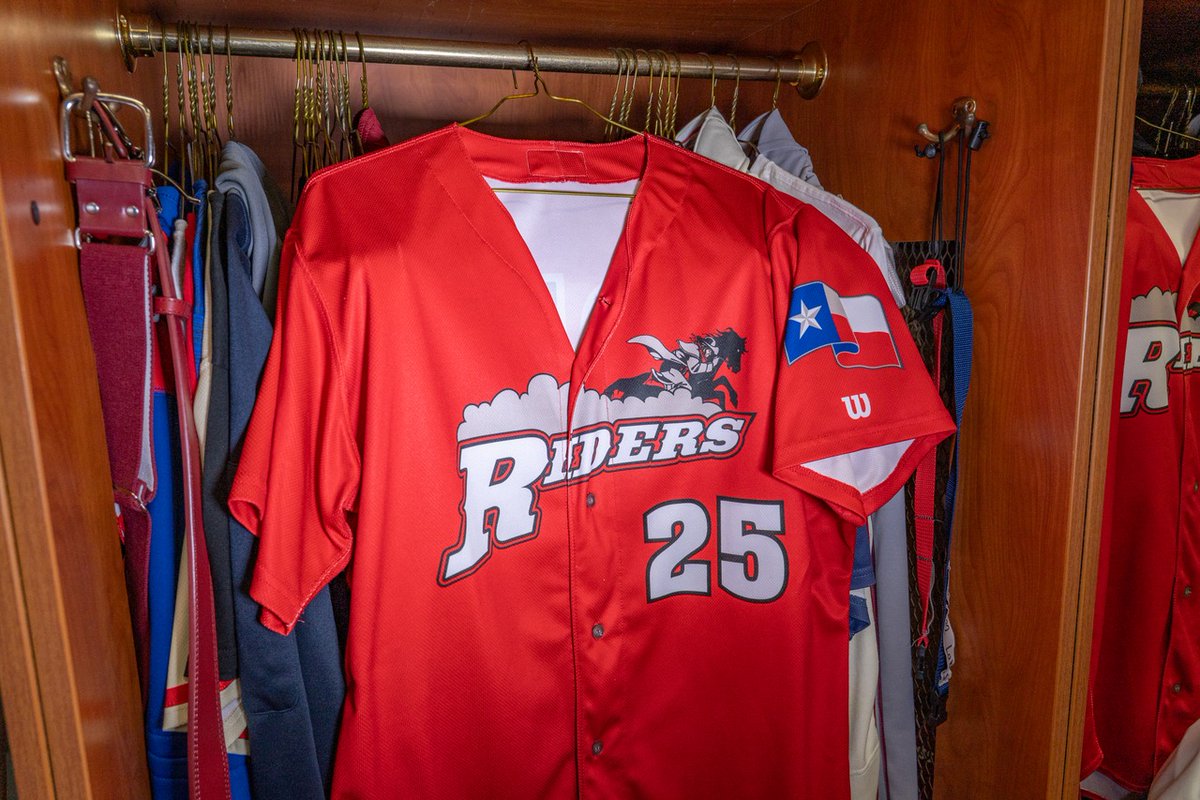 RidersBaseball's tweet photo. Peep the locker room lineup.👀

We're flipping the script and turning back the clock. The throwbacks jerseys are back and better than ever. 

Catch 'em on the field tonight! https://t.co/Scur7vXeCe