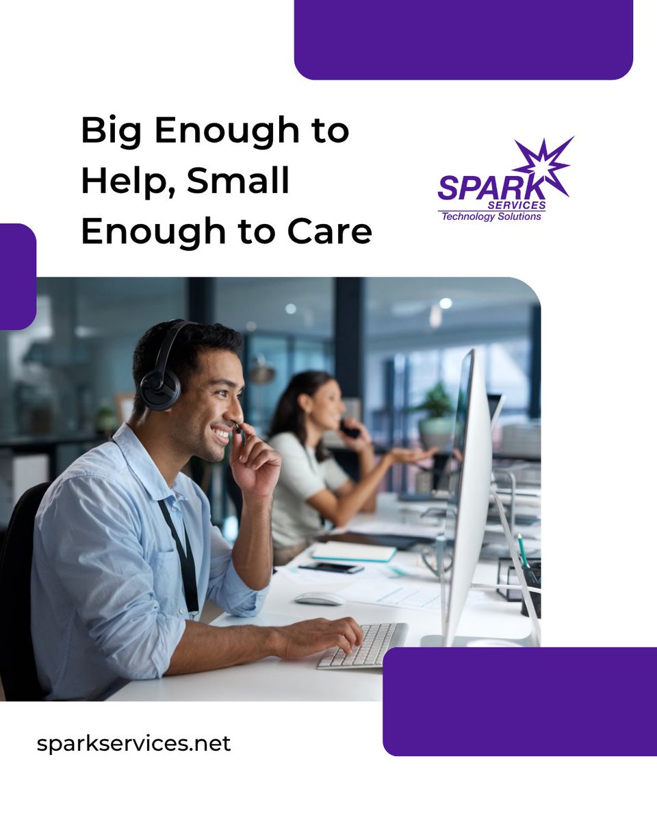 SPARK Services (@sparkitservices) on Twitter photo At SPARK Services, we combine big-company capabilities with small-business care. 
You get expert solutions backed by personalized support, because every client matters. 
Experience the difference at sparkservices.net
#customerfirst At SPARK Services, we combine big-company capabilities with small-business care. 
You get expert solutions backed by personalized support, because every client matters. 
Experience the difference at sparkservices.net
#customerfirst