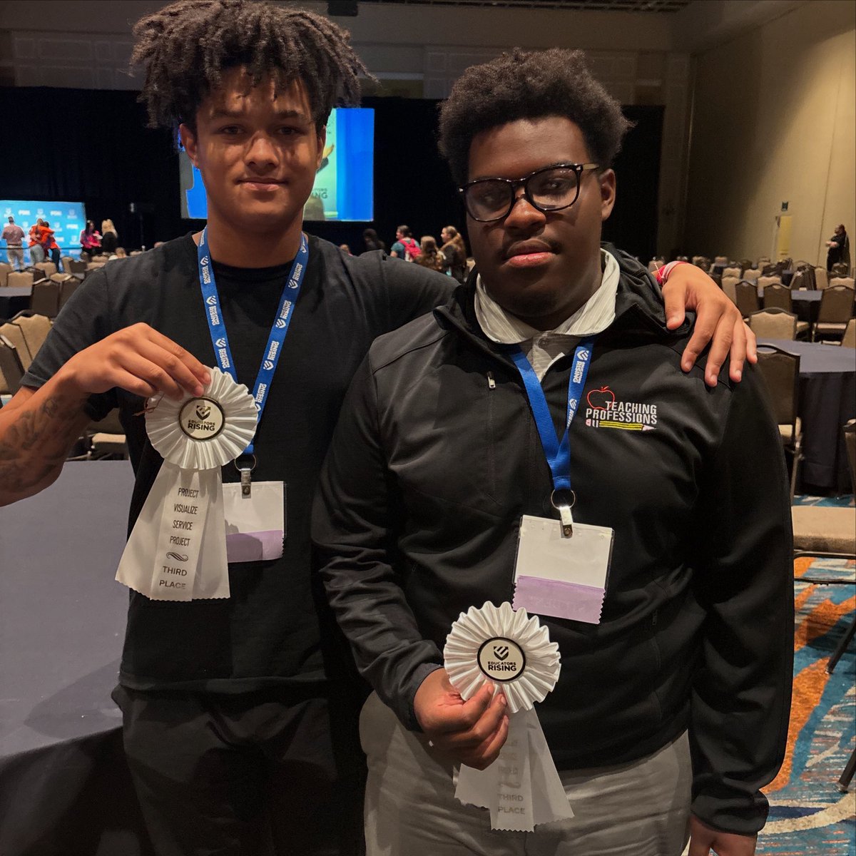 WE HAVE GREAT NEWS!!!! 

Kris Jackson &amp; Anthony Snow received a WHITE RIBBON (3rd place standings) at the NATIONAL LEVEL … which means they scored in the 90-93% range. 

CONGRATS!!!!