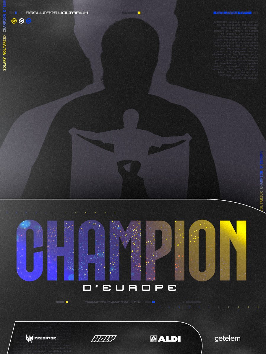 UNE RUN EXCEPTIONNELLE, UNE RUN QU'UNE SEULE PERSONNE POUVAIT RÉALISER !!!

@VOLTARIUXWOW EST CHAMPION D'EUROPE 👑

#SLYWIN