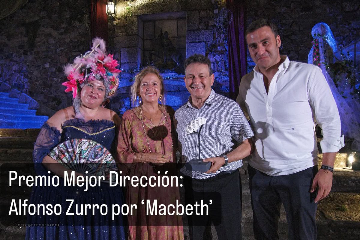 🎭🥇El director de ‘Macbeth’ Alfonso Zurro, llevada a escena por @teatro_clasico_de_sevilla , Mejor Director del #36ClásicoCáceres
¡Enhorabuena!
📸 @efeccfutbol