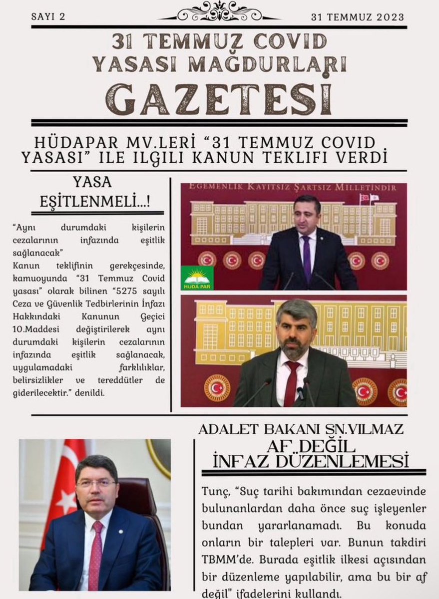 theludovicco's tweet photo. Bir hukuk devleti düşünün ki; çıkardığı yasayla "31 Temmuz 2023'e kadar cezası kesinleşenler faydalanacak" diyor.  
Oysa adaletin gecikmesinin sorumlusu vatandaş değil ama bedelini ödeyen yine vatandaş!  
Üstelik Bakanlık da kabul ediyor: Suç 2019’da işlenmiş, geç kesinleşme hükümlünün suçu değil.  
Peki soruyoruz: Bu çelişkinin adı adalet mi, yoksa keyfiyet mi? @HurDavaPartisi @zyapicioglu @AvSerkanRamanli @FarukDinc_ @sehzadedemir !