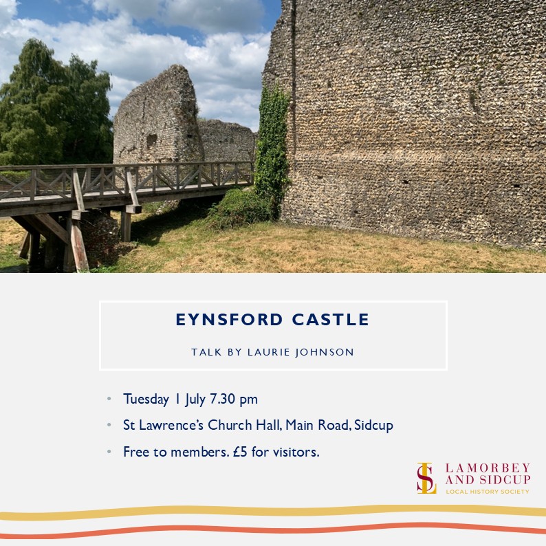 At our next Lamorbey and Sidcup Local History Society meeting on 1 July Laurie Johnson will be giving a talk on Eynsford Castle, an early Norman Castle in Kent. 
We meet at the hall of St Lawrence’s Church, Sidcup. Visitors are very welcome to come along. #LocalHistory #castles