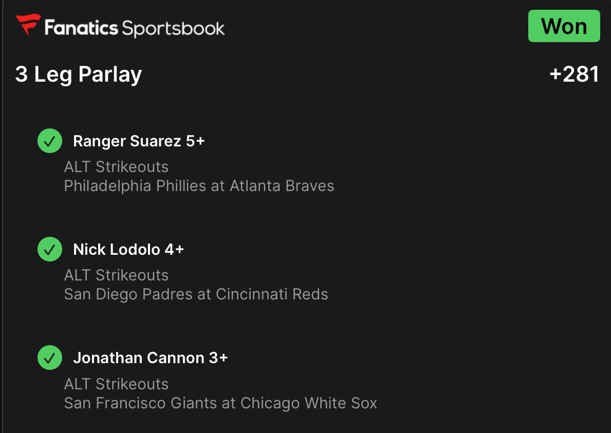 StrikeOutParlay's tweet photo. #Kparlayoftheday SMACKS! +281 https://t.co/1RrHDLFGQA