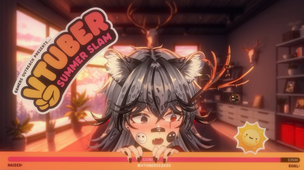 LAST ☀️VTUBER SUMMER SLAM ☀️ DAY!! 

We are SO close to $3.5k! Which is over TRIPLE our original goal!! ❤️

Will we be able to hit it tonight???

I’ll be BEATING Crowd Controlled HORROR Minecraft in the name of CHARITYYY!! See you at 5pm EST! 🐾🌙✨#VTuberSS2025