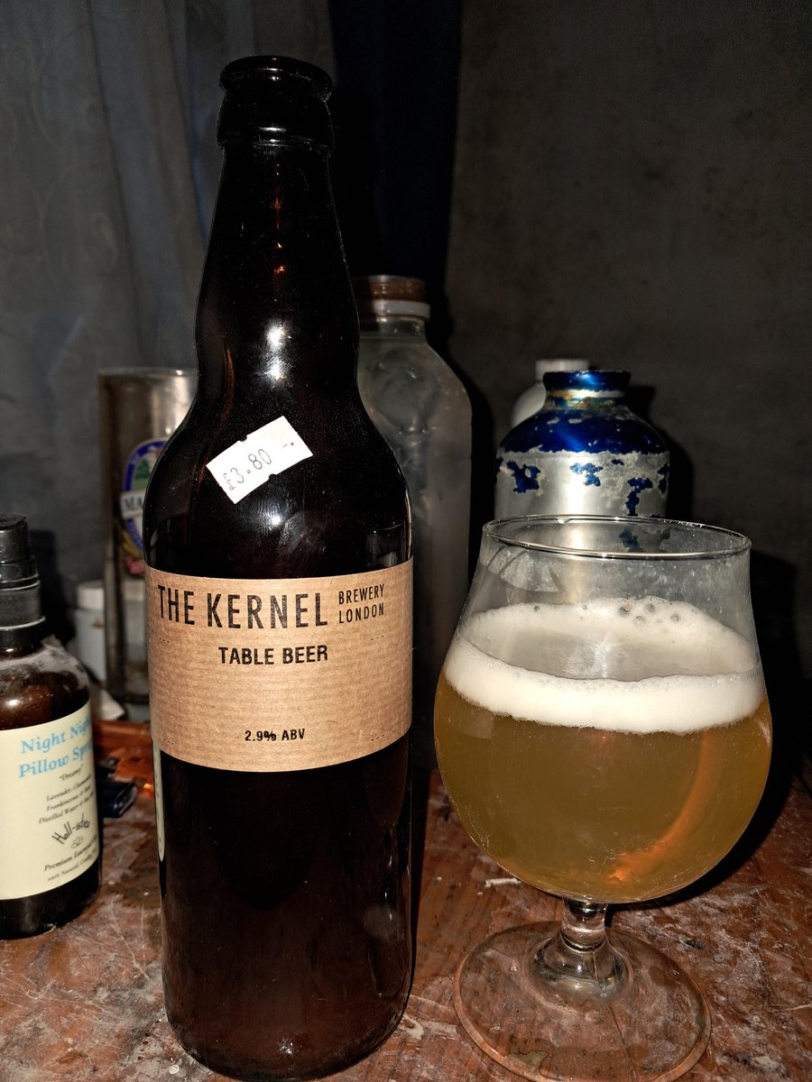 HopHorizonsBeer's tweet photo. Light and lively perfection! 🍺 Enjoying Table Beer (Pale Ale: Mosaic, Citra, Nelson Sauvin) from @kernelbrewery, a 2.9% ABV delight with zesty hop flavors—ideal for any time. Picked up at @londispennylane in Liverpool! 🌟 Check out beer reviews at https://t.co/SiuFFIzJXJ, your craft beer guide. Share your table beer favourites! #CraftBeer #TableBeer #KernelBrewery #MosaicHops #CitraHops #BeerLovers #CraftBeerLife #BeerTography #LiverpoolBeer #HopHorizons #SummerSips #Glastonbury2025