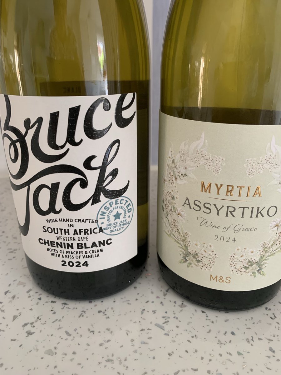 rico_stathis's tweet photo. A couple of good buys and descent wines #BruceJack #CheninBlanc from @sainsburys reduced to £7 with #NectarCard & from Northern Greece #Assyrtiko from #Kir-Yianni wine maker Antonia Kiosseoglu £10 from @marksandspencer https://t.co/hZK2z5clsv