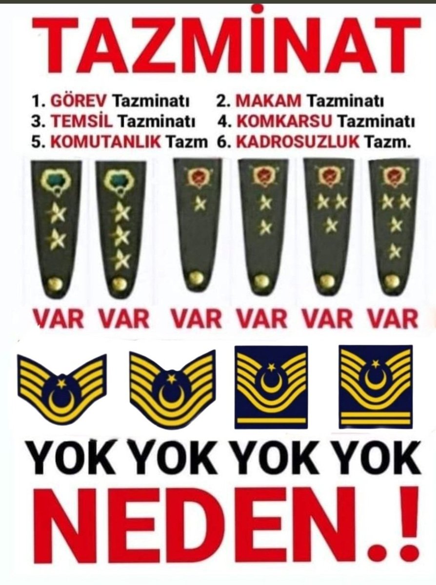 ErlikHan_35's tweet photo. Emekli olan personele statülerine uygun sosyal güvenli ve sosyal destek hizmeti sağlanmalı, emekliliğin yaşamın sonu değil şerefli bir geçmişin mirası ve yeni bir yaşamın başlangıcı olduğu varsayıldığında #AstsubaylarHakkınıİstiyor https://t.co/bUlhca7RDB