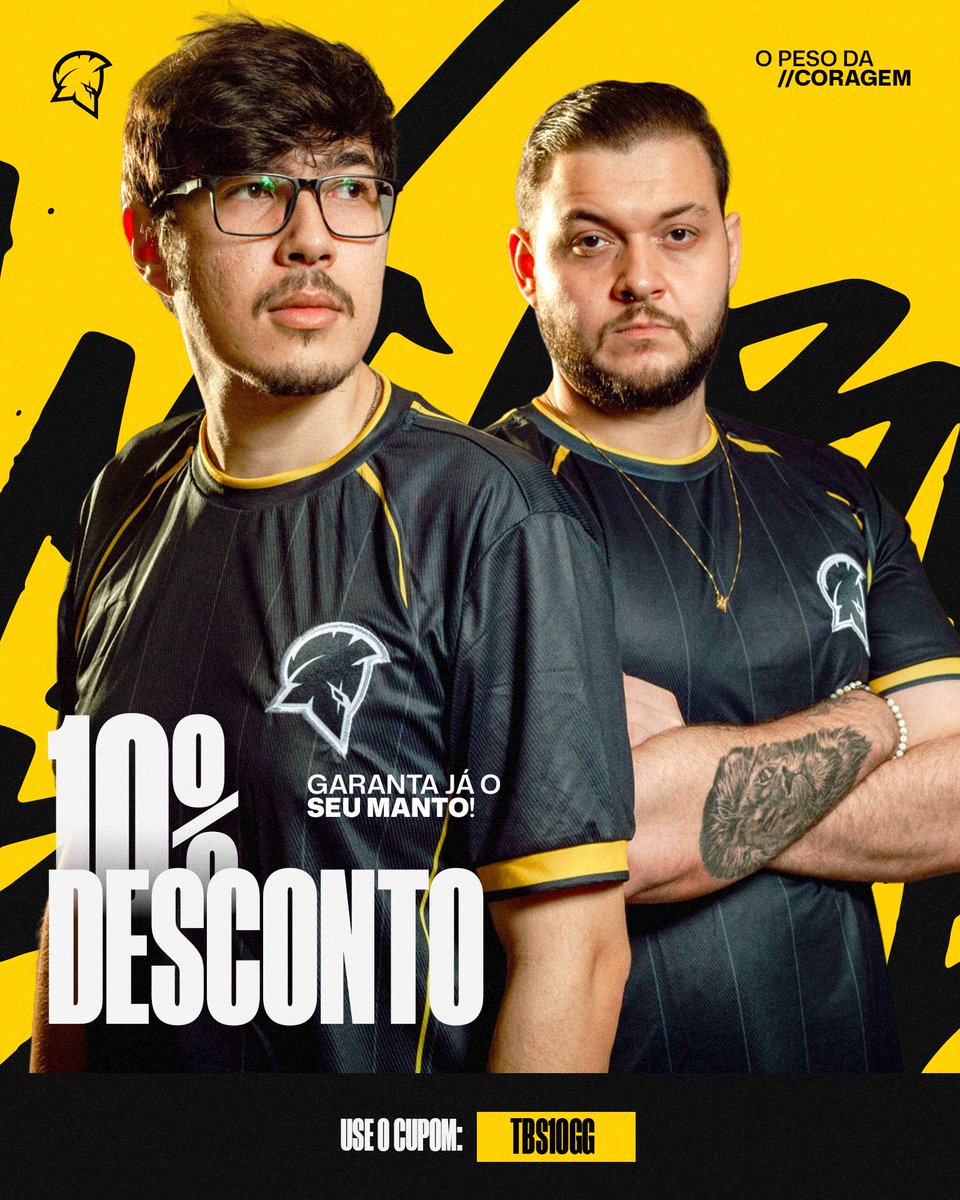 📆 Domingou com gostinho de fim de mês e a missão é clara: garantir a camisa da TBS no estilo e com 𝟏𝟎% de desconto! 👕🔥

👉 tbsesports.com.br/loja/e-sports/…

Aproveita o código 𝗧𝗕𝗦𝟭𝟬𝗚𝗚 e fecha o mês vestindo o manto que é destaque no cenário. Bora garantir a sua antes que