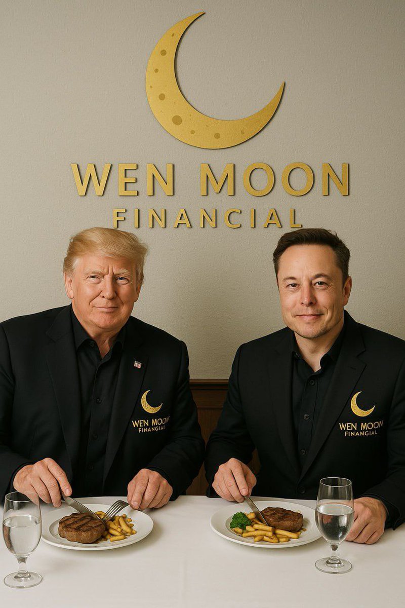 WenMoon_Erc20's tweet photo. Trump x Elon are both bullish on Wen Moon Financial 🚀 https://t.co/LpIPyhdMeM