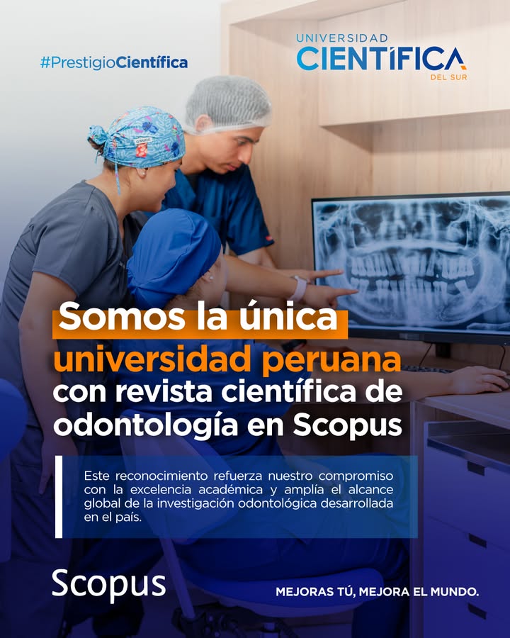 JAlonsoChavez's tweet photo. Nuestra Revista Científica Odontológica marca un hito al convertirse en la primera del Perú en ser indexada en Scopus. Este logro es fruto de una trayectoria sostenida de rigurosidad académica, visión estratégica y un compromiso inquebrantable con la excelencia científica https://t.co/MpihX6K42B