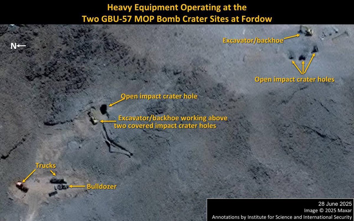 JewishWarrior13's tweet image. 🚨The Iranians are working at full speed with heavy engineering tools at the Fordow nuclear site.