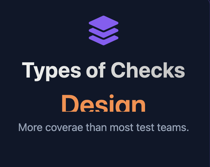 DariaTrainor's tweet photo. Found a little typo on @testers_ai and couldn't help but appreciate the meta moment - an AI testing site that could use a quick test itself! 🤖✨ (btw 'Design' is also cut off) We're all learning together! https://t.co/Vpk9eVAY7g