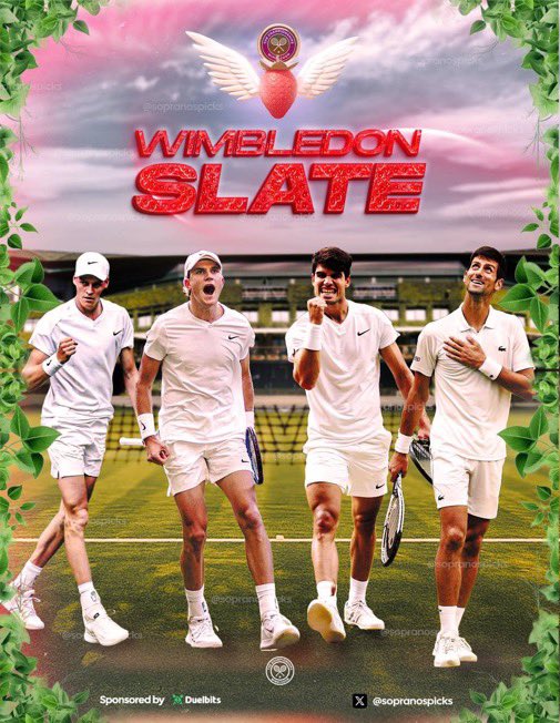 Tony (@sopranospicks) on Twitter photo Mega slate for day one of Wimbledon π
β
5 Unit POTD
β
3 Personal Parlays
β
High Stake Daily Slate
β
Ladder Collab With <a href="/WTAGodfather/">JCashIt</a>
π― Wimbledon Goal: 50U Profit
Posting the ππ¨ππ πππ₯π once this post reached 350 πΉπΆπΈπ²π, π°πΌπΊπΊπ²π»ππ & πΏπ²πππ²π²ππ! Mega slate for day one of Wimbledon π
β
5 Unit POTD
β
3 Personal Parlays
β
High Stake Daily Slate
β
Ladder Collab With <a href="/WTAGodfather/">JCashIt</a>
π― Wimbledon Goal: 50U Profit
Posting the ππ¨ππ πππ₯π once this post reached 350 πΉπΆπΈπ²π, π°πΌπΊπΊπ²π»ππ & πΏπ²πππ²π²ππ!