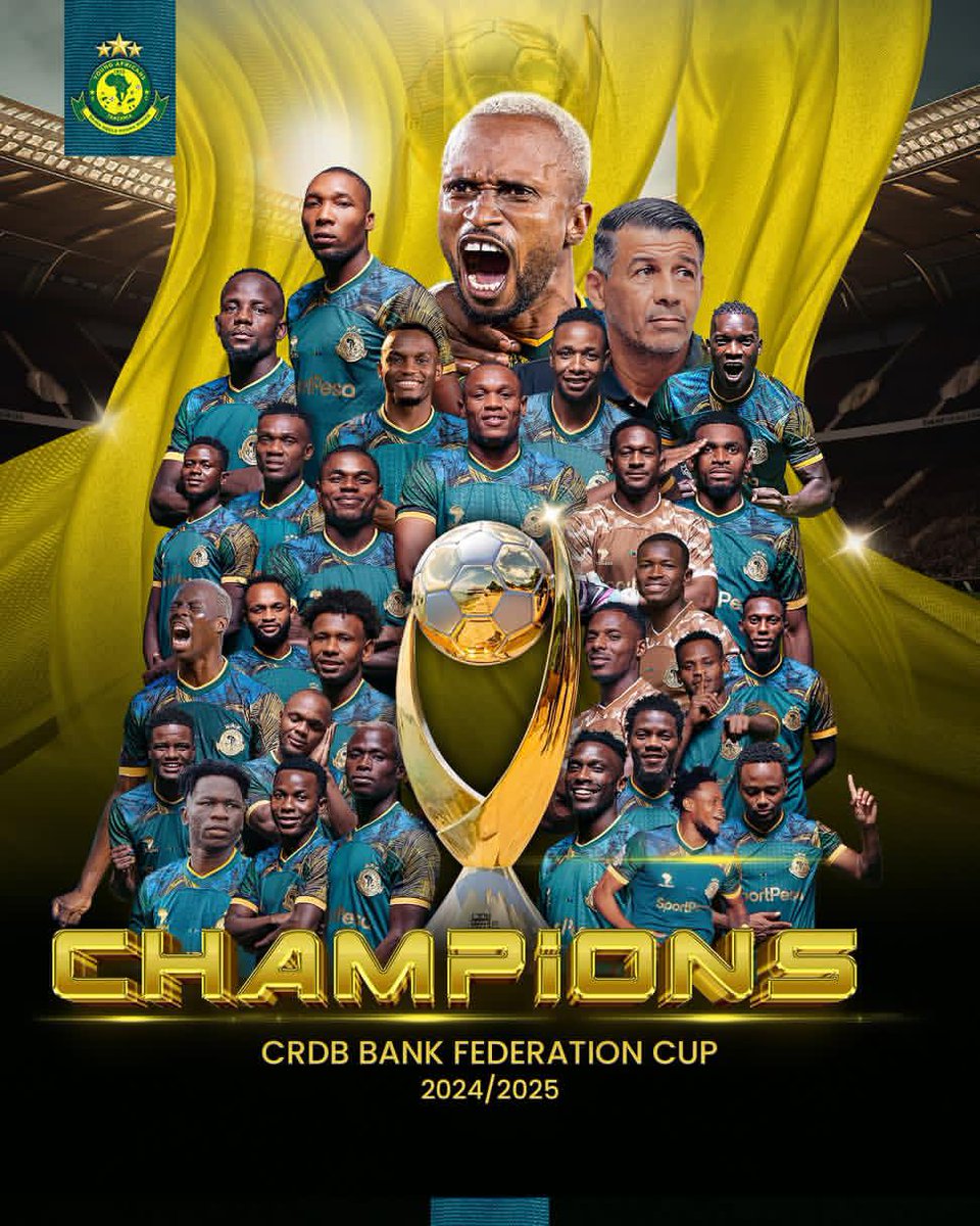 𝐂𝐇𝐀𝐌𝐏𝐈𝐎𝐍𝐒🏆

#CRDBFederationCupFinal 2024/2025

#TheClubAboveAll
#DaimaMbeleNyumaMwiko