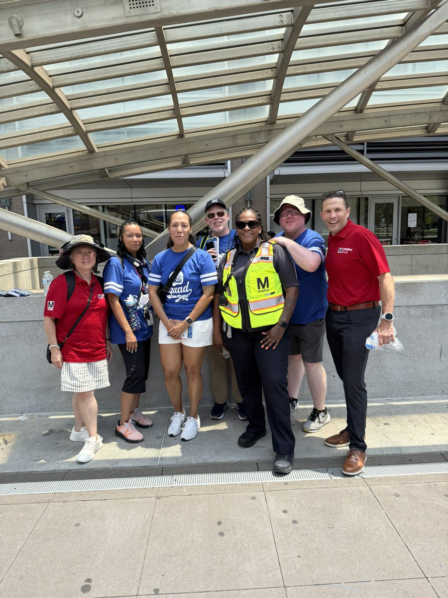 wmataGM's tweet photo. Enjoyed getting out to thx the incredible @wmata team launching Better Bus. Got to hand out cold water &amp; snacks on a hot day to operators, supervisors &amp; some of our volunteer admin team. This is a Metro-wide team effort to ensure customers have the info they need to get around. https://t.co/TDWHGZhQUk