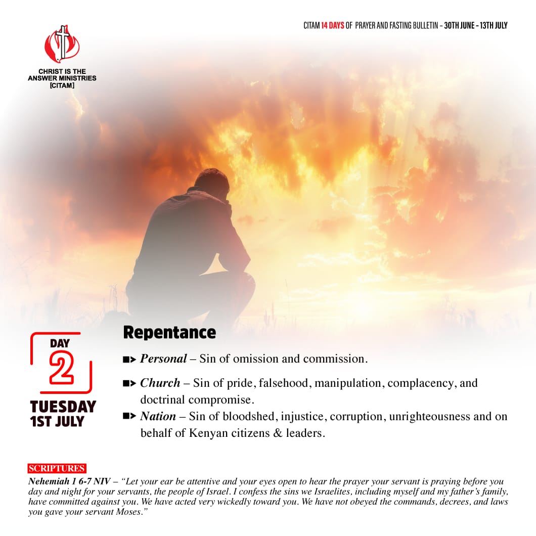 Day 2 of 14 Days of Prayer &amp; Fasting