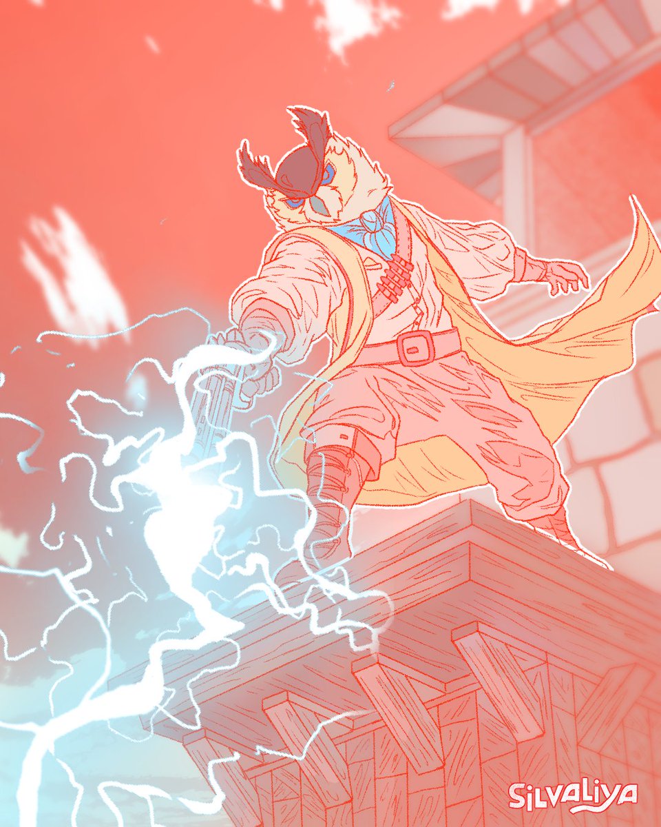 silvaliya's tweet image. Sketch for Apscon

From the tower’s peak, Apscon channels lightning through his arcane firearm. A sharpshooter sorcerer with deadly aim, his shot strikes like divine judgment. No one sees him coming—only the thunder remains.

#furry #dnd #dndart