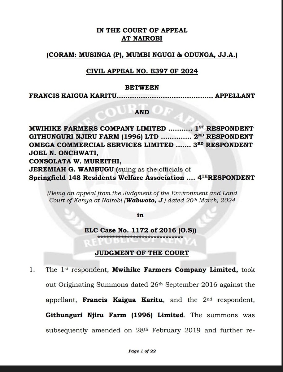 KensonMutethia's tweet photo. Once a CLE Civi Litigation Q1: When does the statutory period for adverse possession begin to run where adverse possession arises out of a sale agreement?

CoA: Only after full payment: upon full payment of purchase price occupation is no longer by permission granted by seller. https://t.co/h4wfTuwgx9