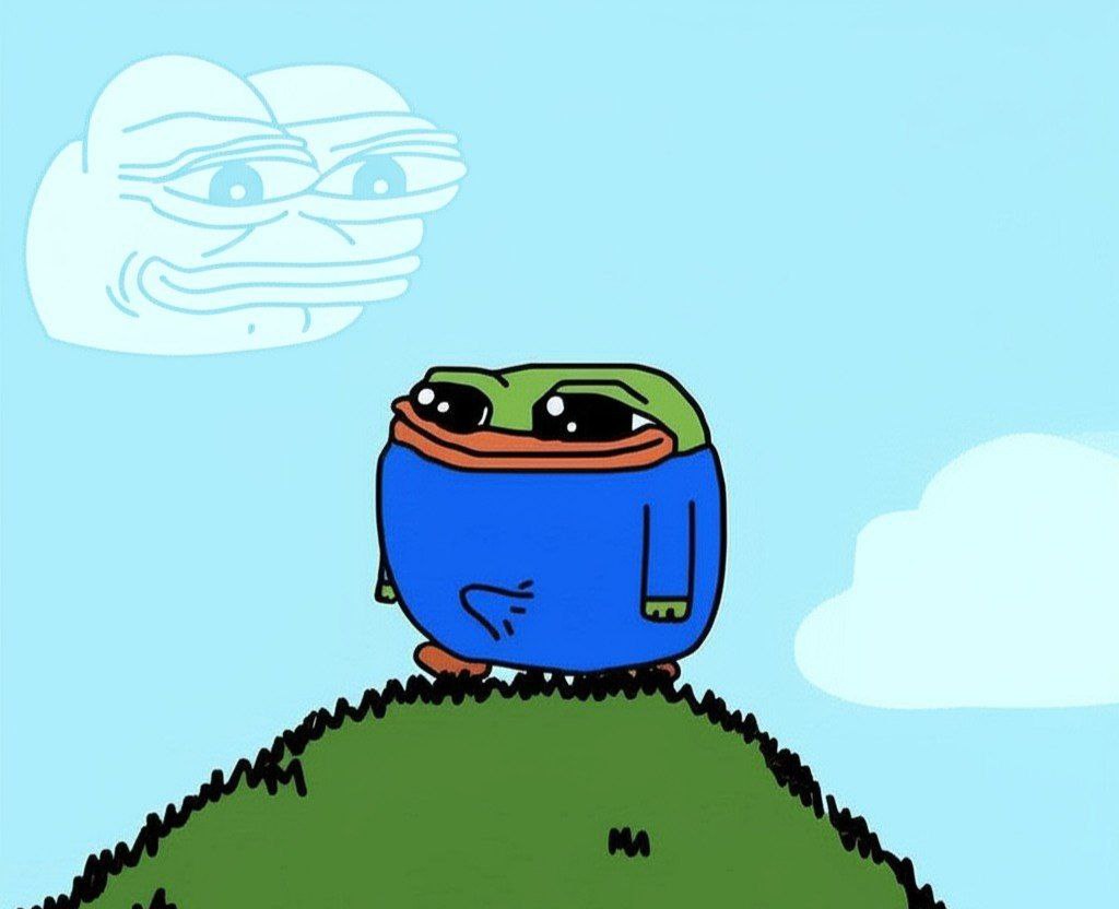 Pep is searching for his long lost brother in the clouds 🐸