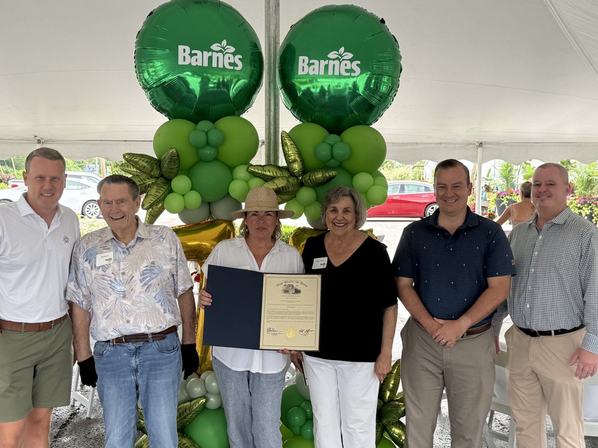 DJSwearingenOH's tweet image. Congratulations to @barnesnursery for 75 years of outstanding business in the community!