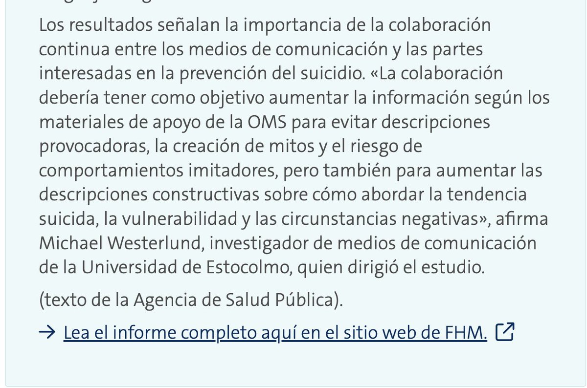 sonriv's tweet image. La cobertura de los periódicos suecos sobre el suicidio
#Informe 
#Investigación 🧐
#PeriodismoResponsable 🎗️
#CrearEsperanzaATravésDeLaAcción 🍀
su.se/institutionen-…