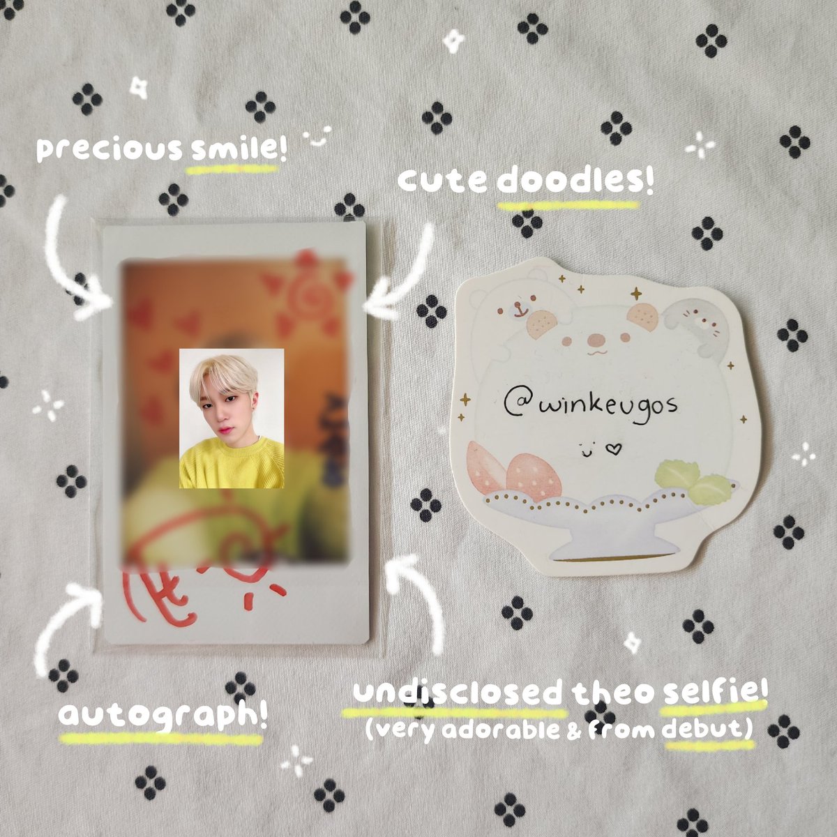 eunmincross's tweet photo. [WTS] #P1HARMONY THEO UNDISCLOSED SIGNED POLAROID

피원하모니 테오 싸인 폴라 양도 ☀️

⤷ pls dm if interested! 

🏷: sell piwon p1h p1ece selling 폴라로이드 태양 피스 https://t.co/QHaoJWYMBh