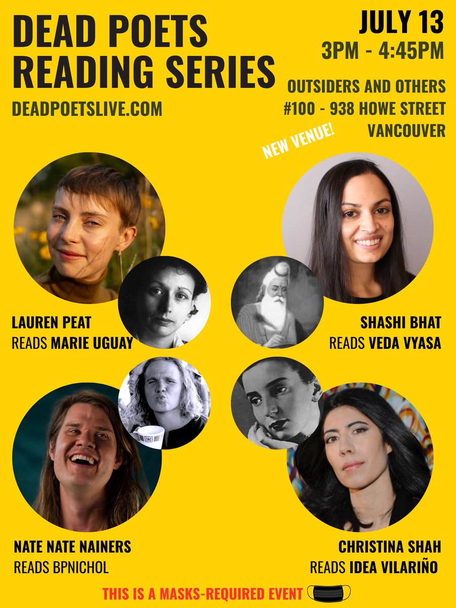 DeadPoetReading's tweet image. Hey, poetry lovers! This is coming your way in Vancouver in two weeks!