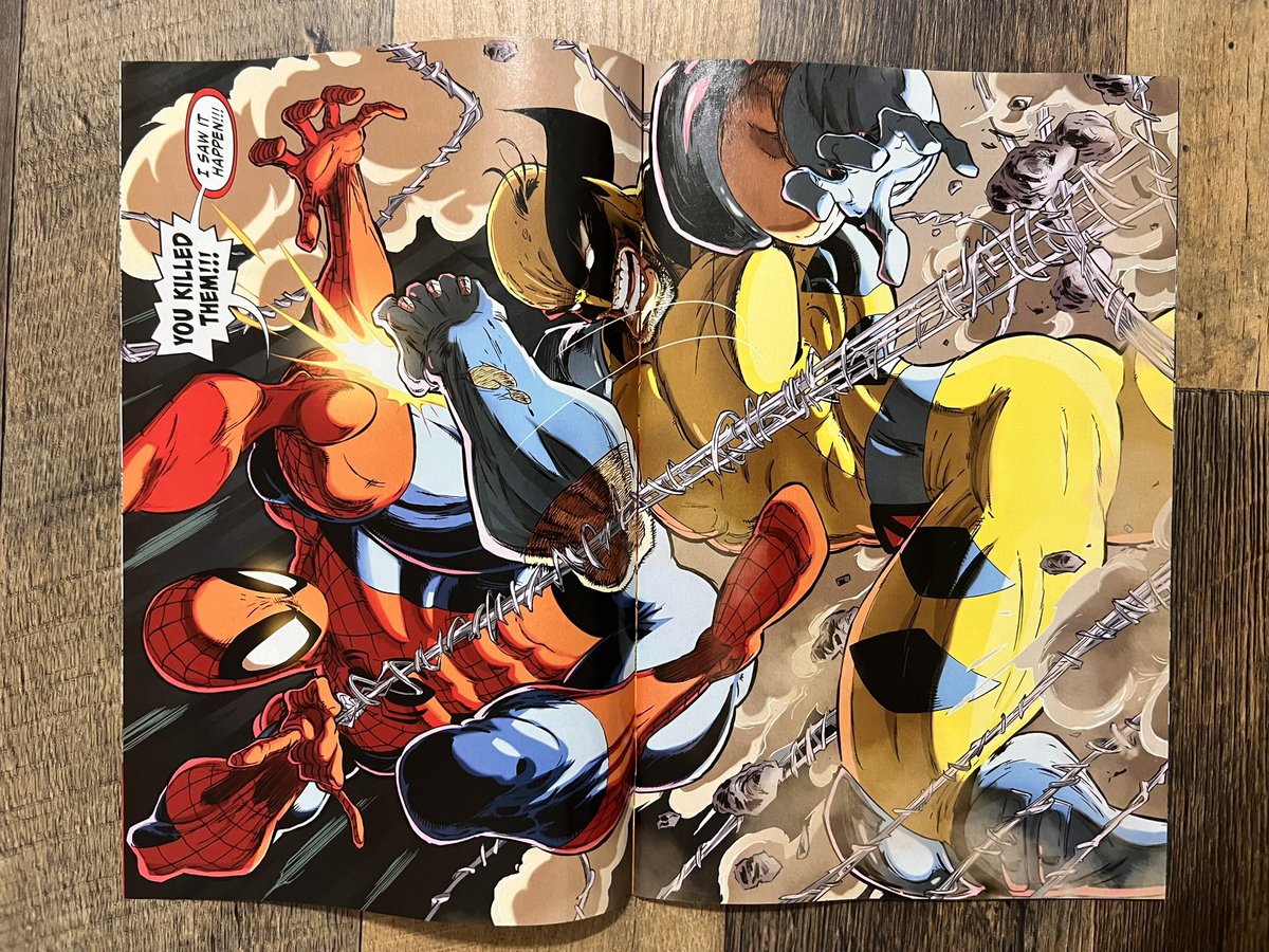 bkthd's tweet image. Spider-Man & Wolverine #2: Kaare Andrews in peak form on this one. Damn that action/art is awesome. Intriguing story to boot but damn the art alone is worth the price of admission. W:#MarcGuggenheim A:#KaareAndrews C:#BrianReber @MarvelComicsHQ #comics